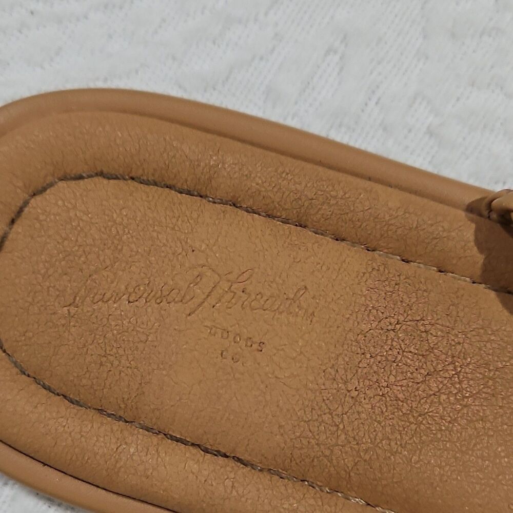 Universal Thread Women’s Tan Braided Pearl Strappy Flat Sandals - Picture 5 of 8